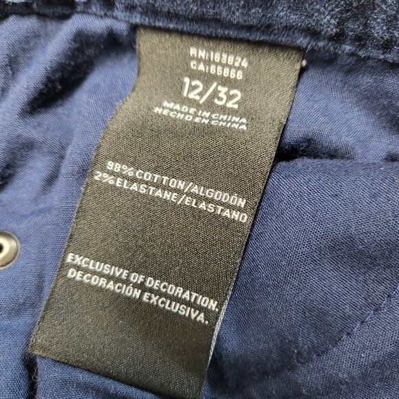 Well Worn Velvet Pants Womens 12/32 ( Fit 34 X 28 ) Tapered Pockets Navy Blue - Picture 4 of 16